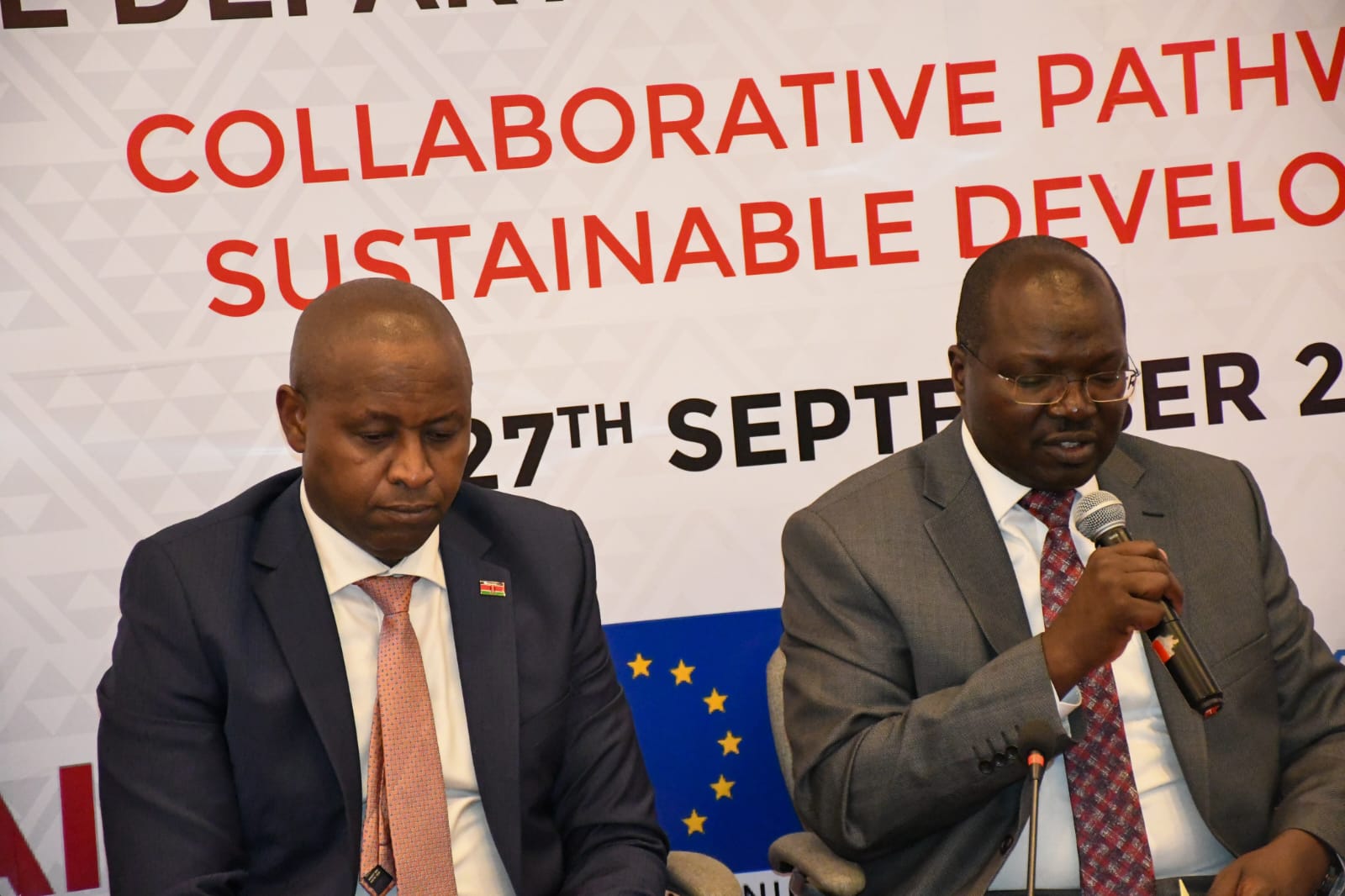 The Cabinet Secretary for Co-operatives and MSMEs Development Hon. Simon Kiprono Chelugui earlier today was accompanied by the Principal Secretary State Department for Co-operatives Mr. Patrick Kilemi attends the inaugural state Department for Cooperatives and Development Partners consultative meeting on development. The event theme is "Collaborative Pathways to Sustainable Development: Transforming Cooperatives through Strategic." The event brings together governments, development partners, cooperatives, and civil society organizations to join hands, leveraging their unique strengths and resources. Strategic partnerships, as our compass, have the potential to unlock doors to innovation, facilitate access to financial resources, expand market reach, and nurture skills development.